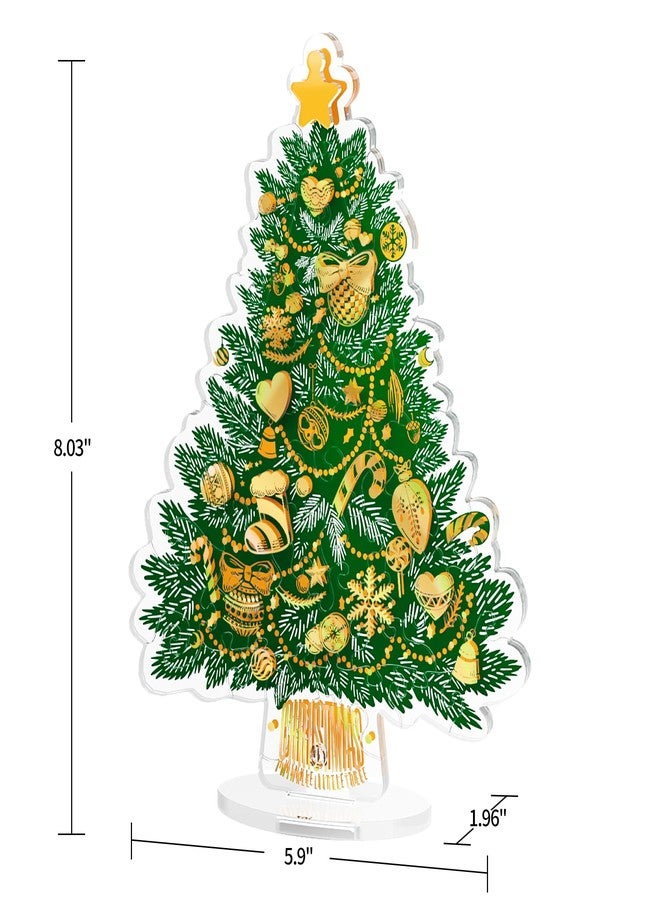 TOI Christmas Tree Acrylic Puzzles | Stained Glass Christmas Puzzles with Standee Frame | Clear Art Crystal Christmas Tree Puzzles for Home Decoration Gift - Image 5